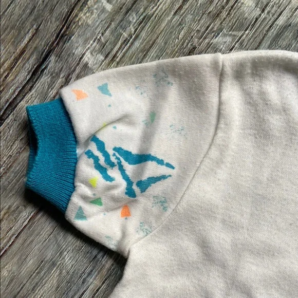 Okie Dokie Blue and White Polo Shirt Sporty Knit Style - Picture 8 of 8